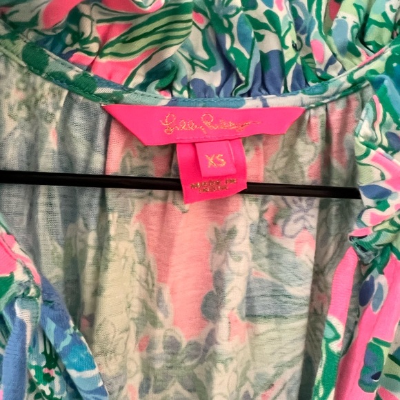 Lilly Pulitzer Tropical Blue and Pink Maxi Dress - Picture 4 of 5